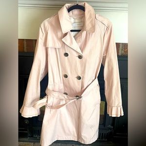 Tamari Pink Belted Trench Coat - Size Large / 12